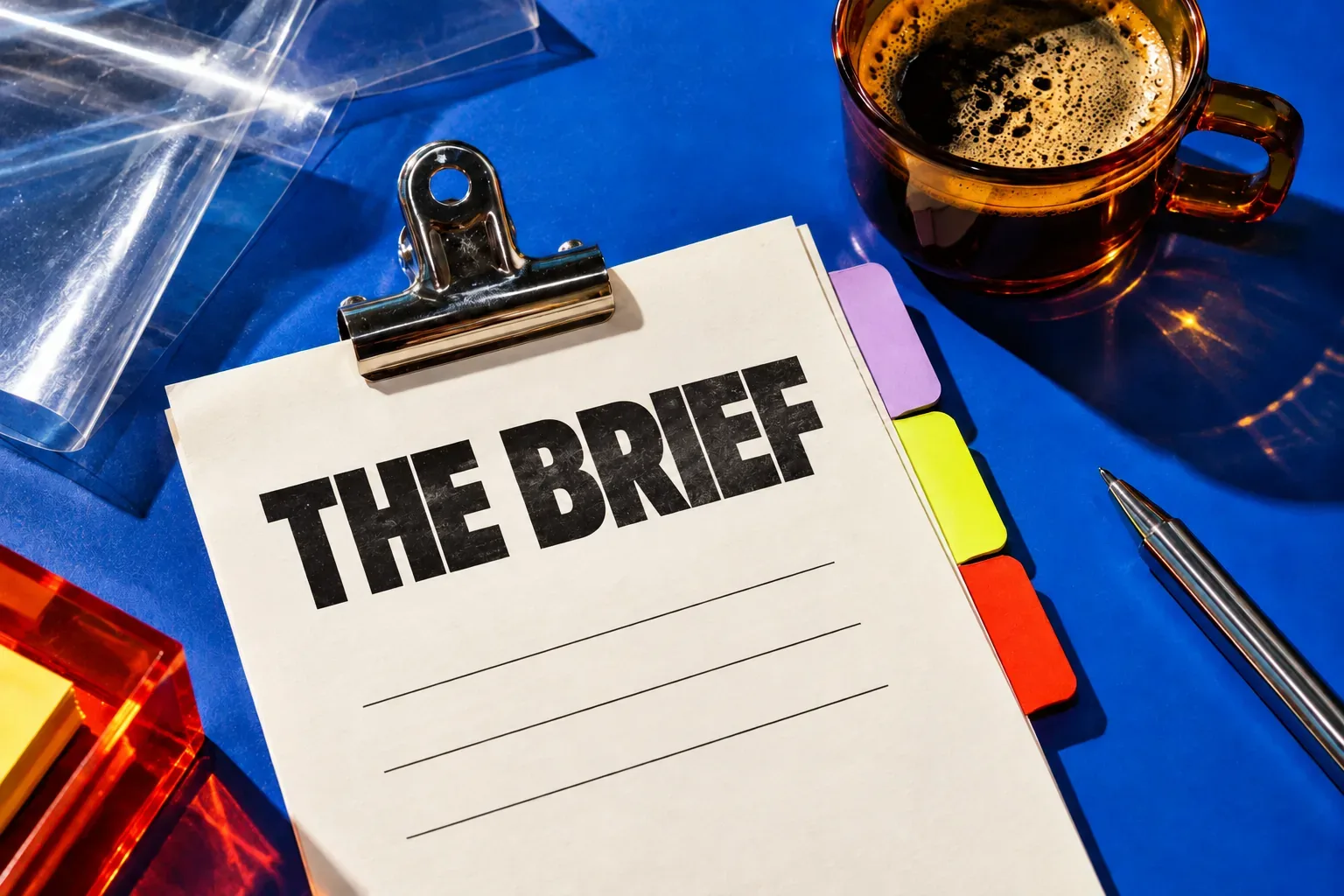 A blank campaign brief ready for a new project’s goals and scope